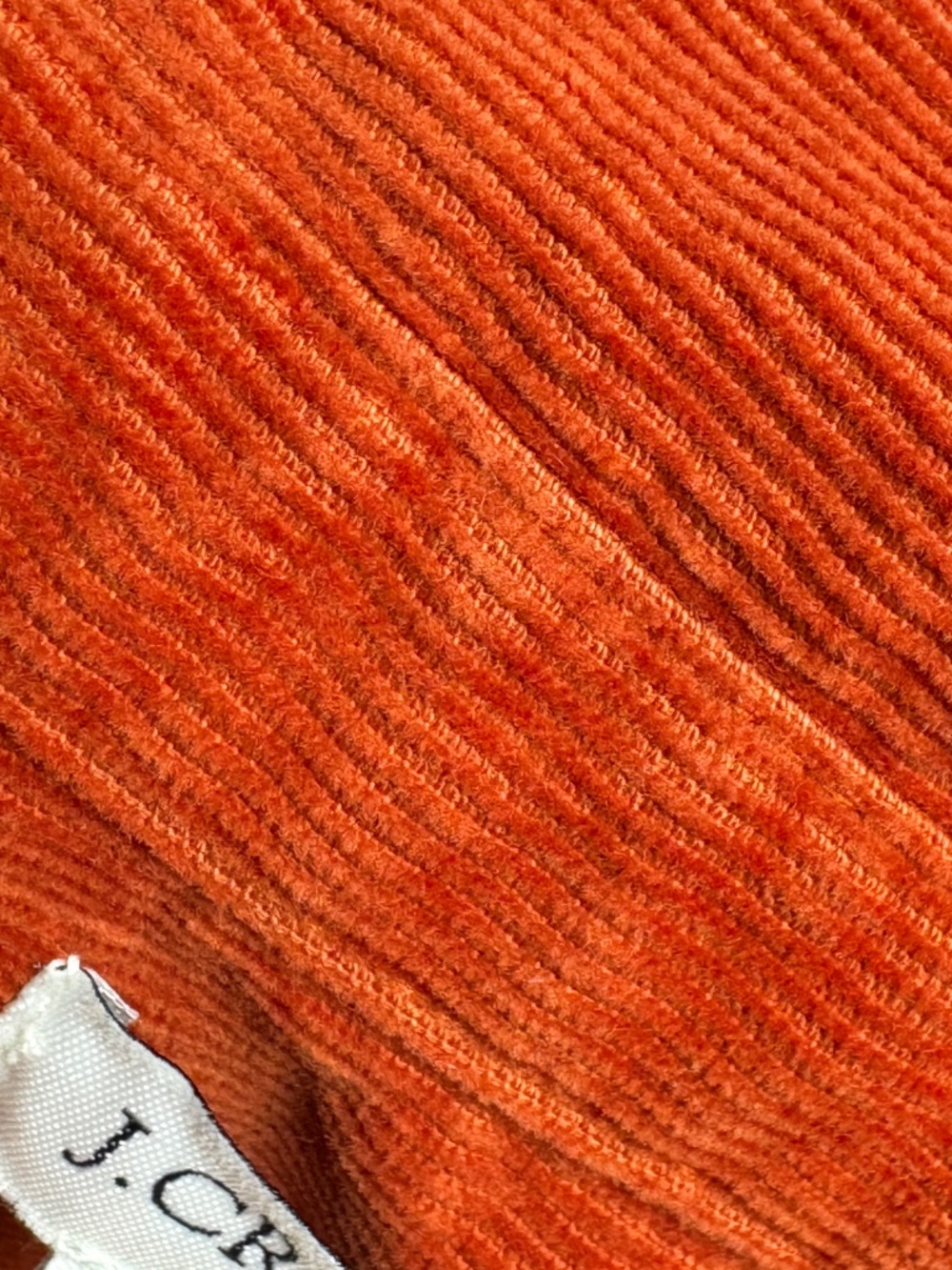 J. CREW Orange Corduroy Shirt Jacket M Cotton Button Front Overshirt Pockets - Picture 11 of 15